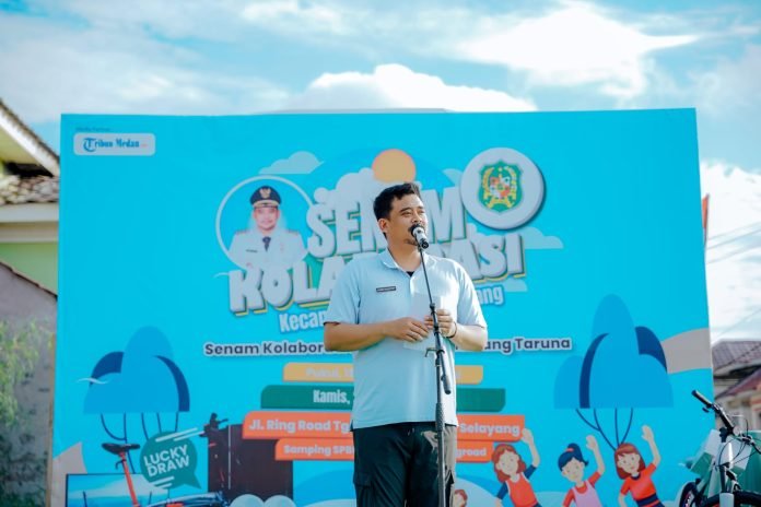 Bobby Nasution & Ny Kahiyang Ayu Senam Kolaborasi Dengan Ratusan Warga Medan Selayang