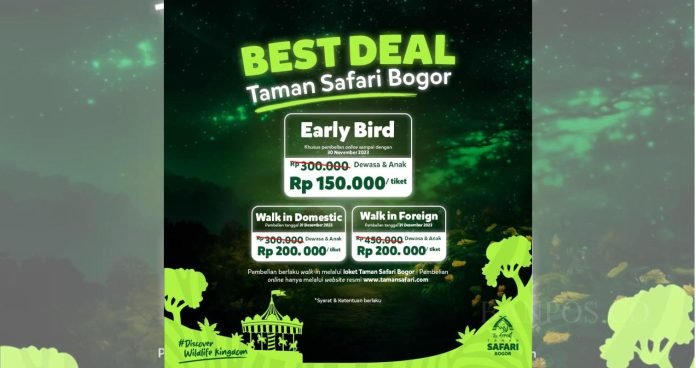 Ini Paket Promo Tiket Best Deal Tahun Baru 2024 di Taman Safari Bogor, Cek Tanggal Pemesanannya!