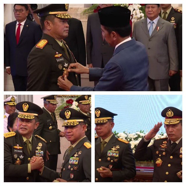 Panglima TNI Jenderal Agus Subiyanto Menjadi Saksi Pelantikan KASAD