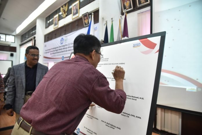 Teken Pakta Integritas, Wujud Komitmen Unimed Bangun Zona Integritas di Lingkungan Kampus