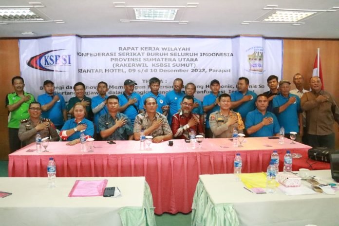 Ajak Berantas Narkoba :Mewakili  Kapoldasu Kapolres Simalungun Hadiri Rapat Kerja Wilayah KSBSI Sumut 2023