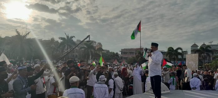 Aksi Kemanusiaan Sumut For Palestine Di Istana Maimun