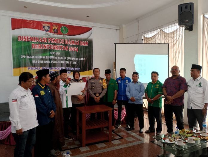 Bakopam Bersama Polda Sumut Sukses Gelar Desiminasi Pemilu Damai 2024 di Kota Sibolga