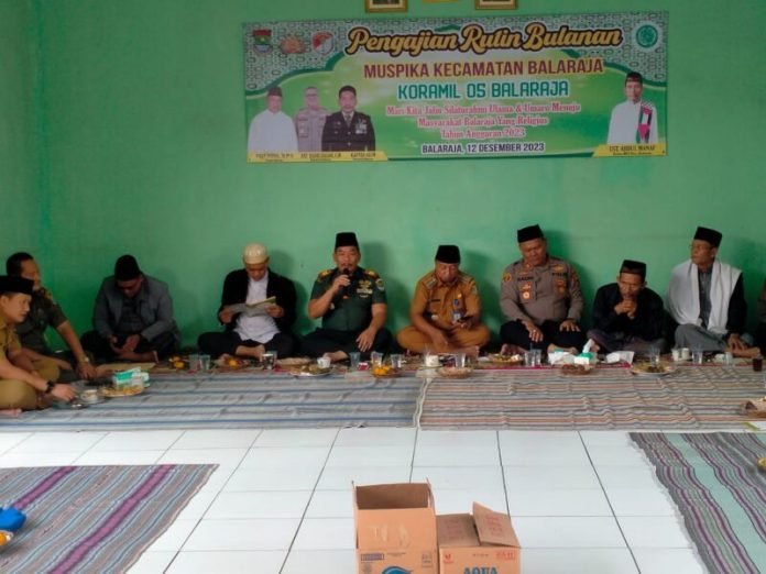 Bersama Muspika, Koramil 05/Brj Gelar Pengajian di Markas Koramil