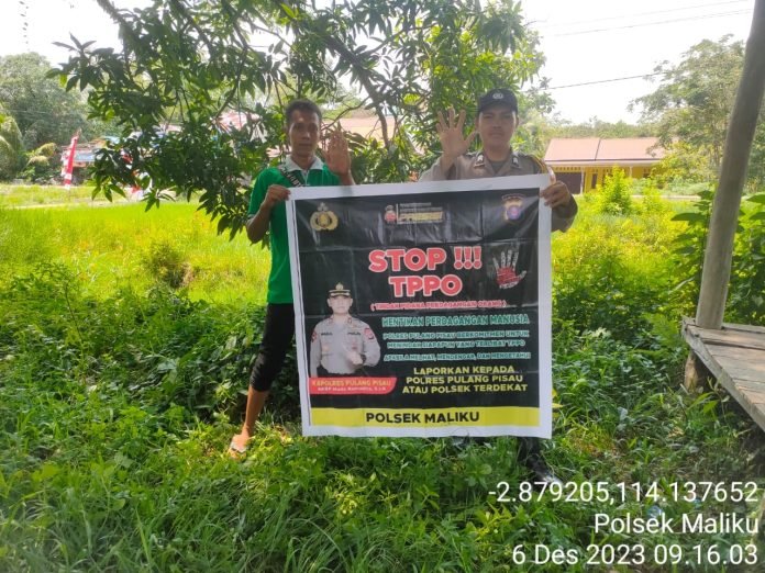 Bhabinkamtibamas Polsek Maliku Cegah Terjadinya Tindak Pidana Perdagangan Orang