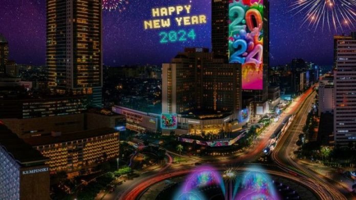 Bunderan HI Meriah, 2 Jam Lagi 500 Drone Diterbangkan Lepas Tahun 2023 Sambut Tahun 2024