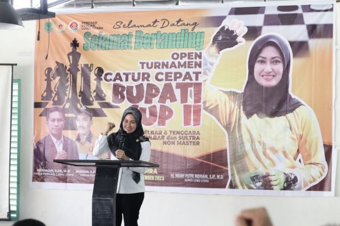 Bupati Indah Putri Indriani Membuka Kegiatan Open Turnamen Catur Cepat Bupati Cup II Se Sulserbar Dan Tenggara