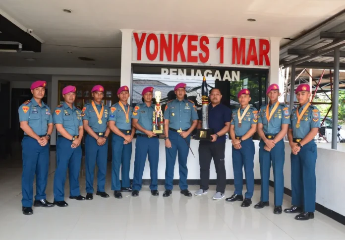 Danyonkes 1 Mar Sebagai Kayanus Pencak Silat Pasmar 1 Laksanakan Penyerahan Piala Bergilir SH Terate Cup I TA. 2023