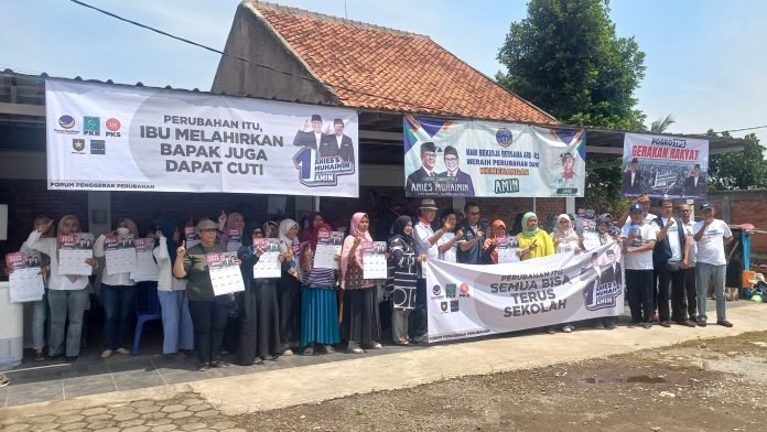 Demi Perubahan Tak Tergoda Sembako,Emak-emak Relawan Militan AMIN Bentuk Posko TPS Gerakan Rakyat di Depok