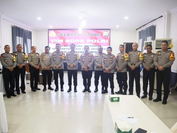 Dukung Operasi Mantap Brata 2023 – 2024, Tim Supervisi Sops Polri Kunker ke Polrestabes Medan