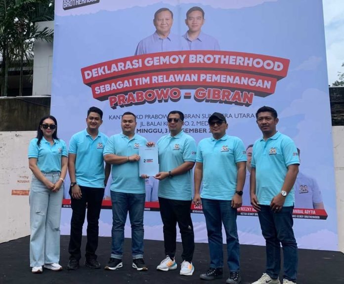 Gemoy Brotherhood Gelar Deklarasi Siap Menangkan Prabowo-Gibran 1 Putaran 