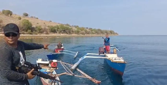 Gunakan Bom Ikan, Sat Polairud Polres Sumbawa Tangkap 4 Orang Pelaku Ilegal Fishing
