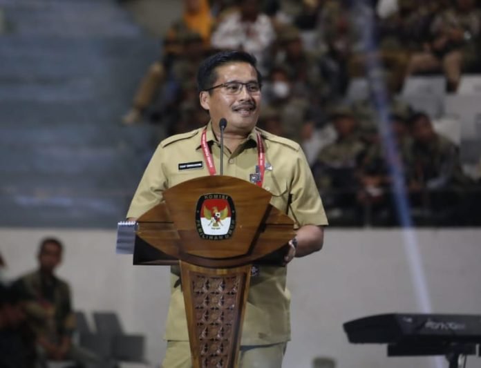 Hadiri Rapat Konsolidasi KPU, Plh. Dirjen Polpum Kemendagri Ajak Generasi Muda Sukseskan Pemilu 2024