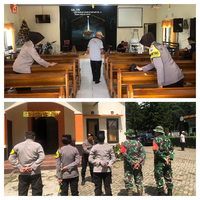 Jelang Natal, Polisi bersih-bersih Gereja di Jabung Malang