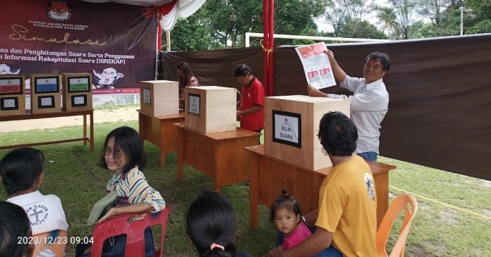 KPU Kabupaten Samosir Gelar Simulasi Putung Sura Pemilu 2024