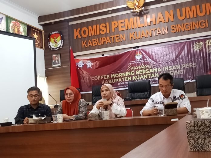 KPU Kuansing Lakukan Sosialisasi Bersama Insan Pers, Ini Yang Disampaikannya
