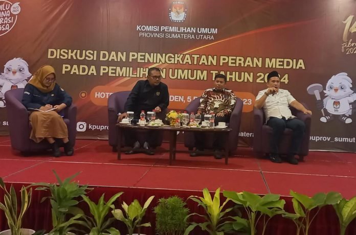 KPU Sumut dan Wartawan Adakan Pertemuan “Diskusi dan Peningkatan Peran Media di Pemilu 2024”