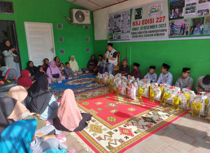 KSJ dan GJB Laksanakan Jumat Berkah Edisi 227, Ijeck Bantu Bangun Rumah Milik Warga Asahan 