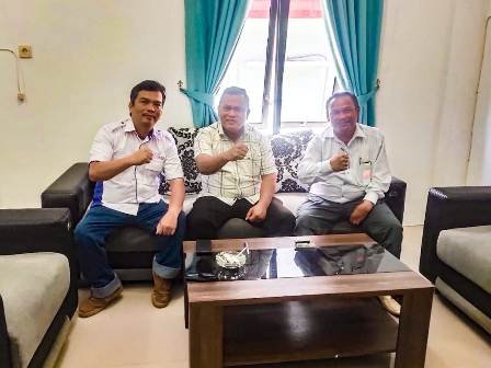Kadis Kominfo Pematang Siantar Saat Menerima Audiensi Panitia Natal Jurnalis Siantar-Simalungun Tahun 2023