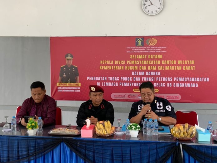 Kadivpas Kalbar Berikan Penguatan Tupoksi Bagi Petugas Lapas Singkawang