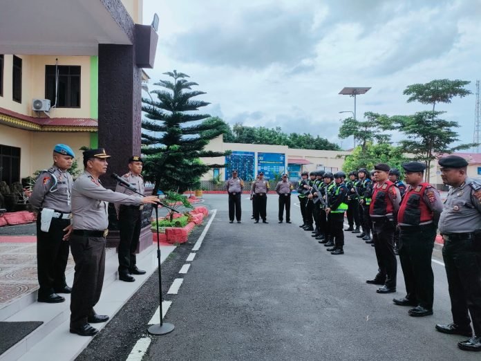 Kapolres Batu Bara Yang diwakili Oleh Kabag Ops Pimpin Kesiapan Pengamanan Natal Oikumene Kabupaten Batu Bara