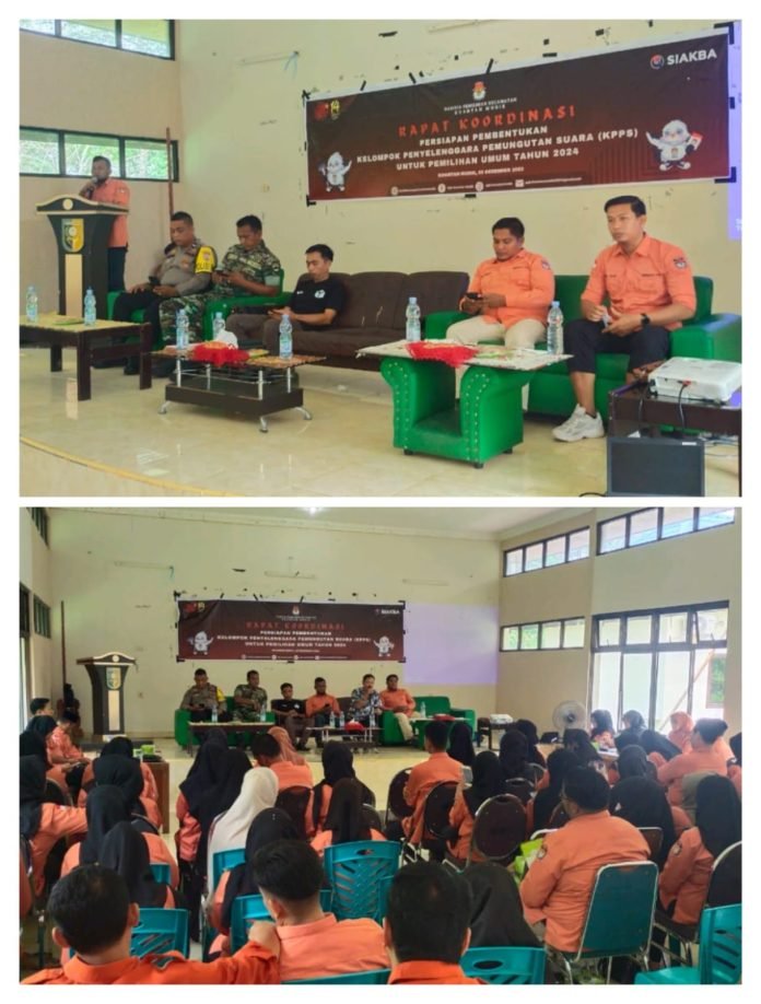 Kapolsek Tegaskan Panitia Pemilu Bersikap Netral, Disampaikan Pembentukan KPPS Kuantan Mudik