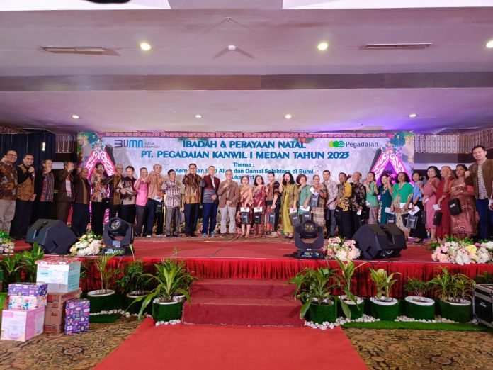 Keluarga Besar Kanwil I Pegadaian Medan Rayakan Natal