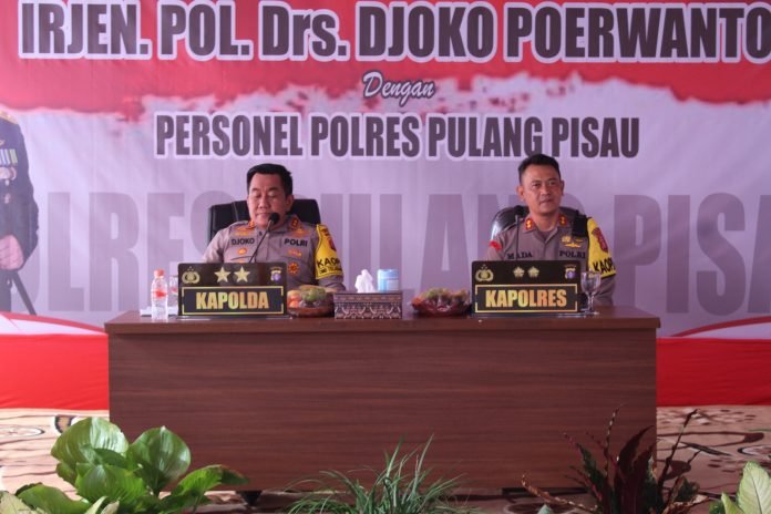 Kunker Ke Polres Pulang Pisau, Kapolda Kalteng Beri Arahan Anggota Polres Pulang Pisau : Jangan Lakukan Pelanggaran