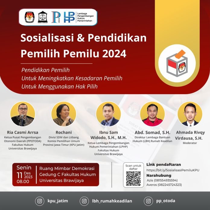 LBH Rumah Keadilan, PPOTODA dan LPHP Gelar Sosialisasi dan Pendidikan Pemilih Pemilu 2024