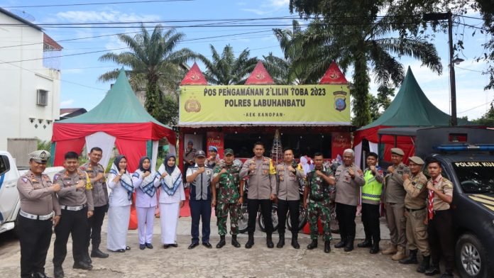 Pastikan Keamanan Nataru, Wakapolres Labuhanbatu Cek Kesiapan Pos Pam II Aek Kanopan