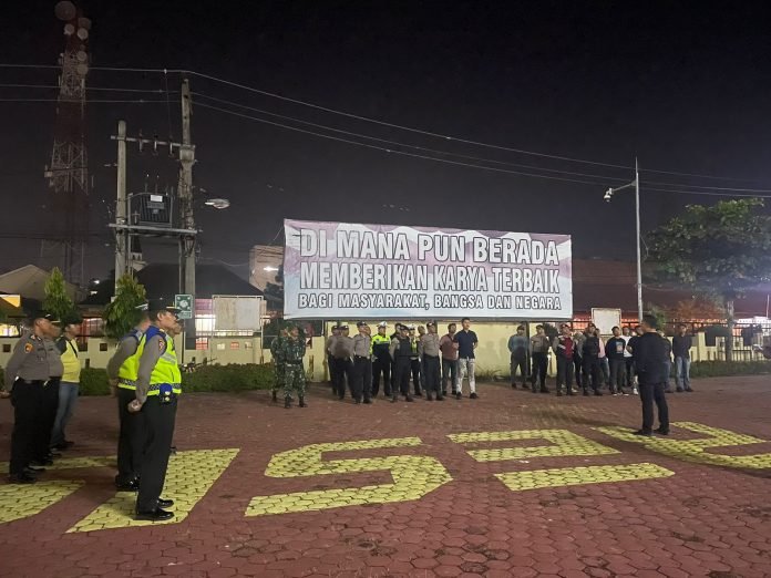 Patroli Gabungan Skala Besar Ciptakan Kondusifitas Situasi Aman Jelang Pemilu Di Kota Tanjungbalai