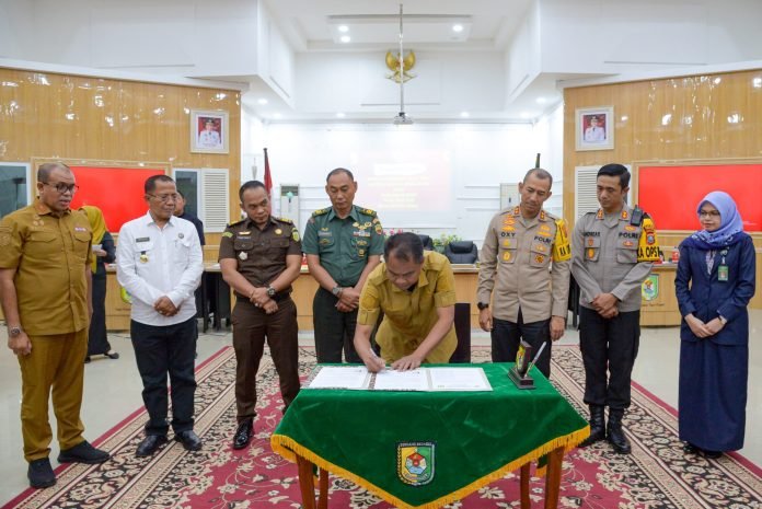 Penandatanganan NPHD untuk Pemilihan Kepala Daerah Tahun 2024 di Kabupaten Sergai