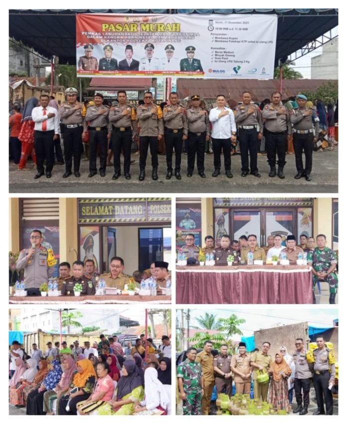 Polres Labusel Bersama Pemkab Labusel Dan Forkopimda Gelar Pasar Murah Di Polsekta Kotapinang