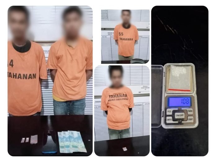Polres simalungun ringkus 4 pria dari perdagangan, 46. 83 gram shabu siap edar disita