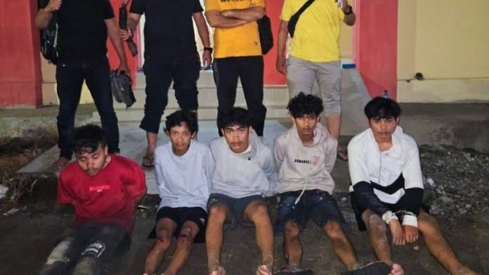 Polresta Deliserdang Tangkap 5 Pelaku Begal Motor Pelajar