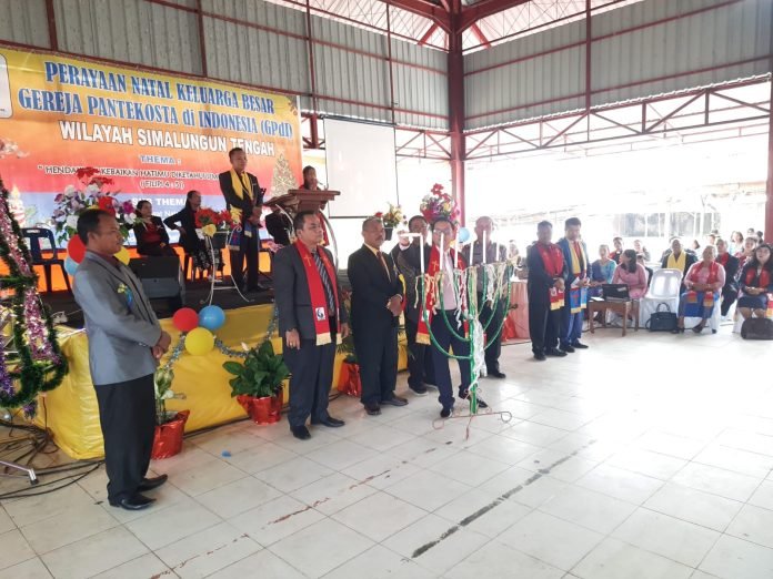 Polsek Dolok Panribuan Amankan Perayaan Natal GPdI di Dusun Pekan Tiga Dolok