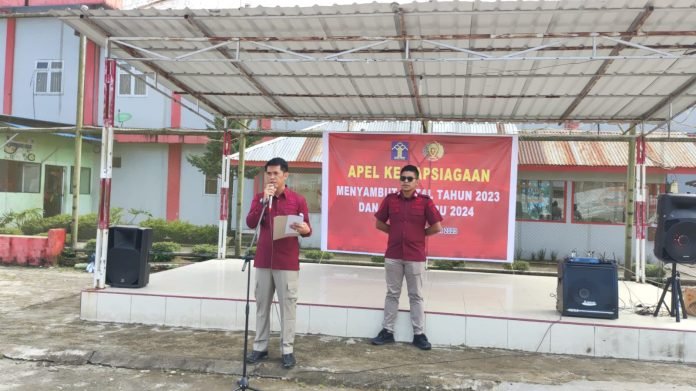 Rutan Humbahas Gandeng TNI/POLRI dan DAMKAR Gelar Apel Kesiapsiagaan Jelang Nataru