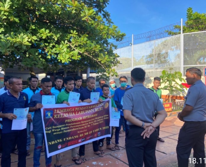 Sebanyak 19 Orang Nara Pidana Hirup Udara Segar Bebas Bersarat di Lapas Labuahn Ruku Kec.Talawi Kab.Batu Bara