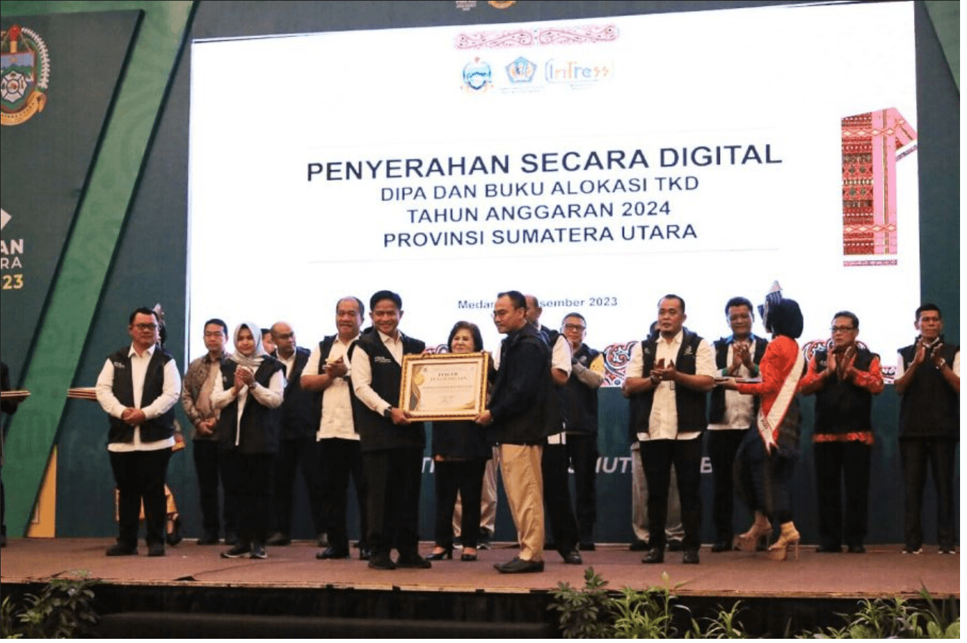 Pemkab Labuhanbatu Terima DIPA Tahun 2024 Secara Digital Dari Gubernur Sumatera Utara