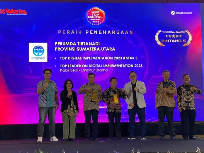Tirtanadi Raih Bintang 5 Top Digital Implementation 2023, Kabir Bedi Sabet Top Leader