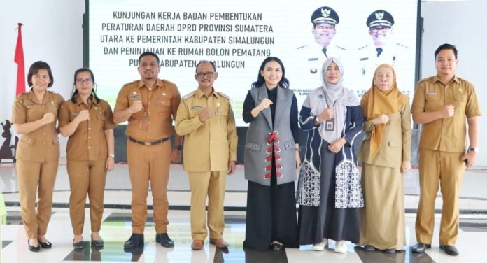 Wabup simalungun sambut kunker bapemperda dprd provinsi sumut