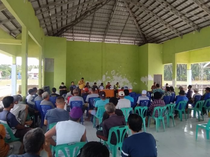 Wakili Kapolsek Lalan, Kanit Propam dan Kanit Binmas Hadiri Giat Rapat dan Sosialisasi