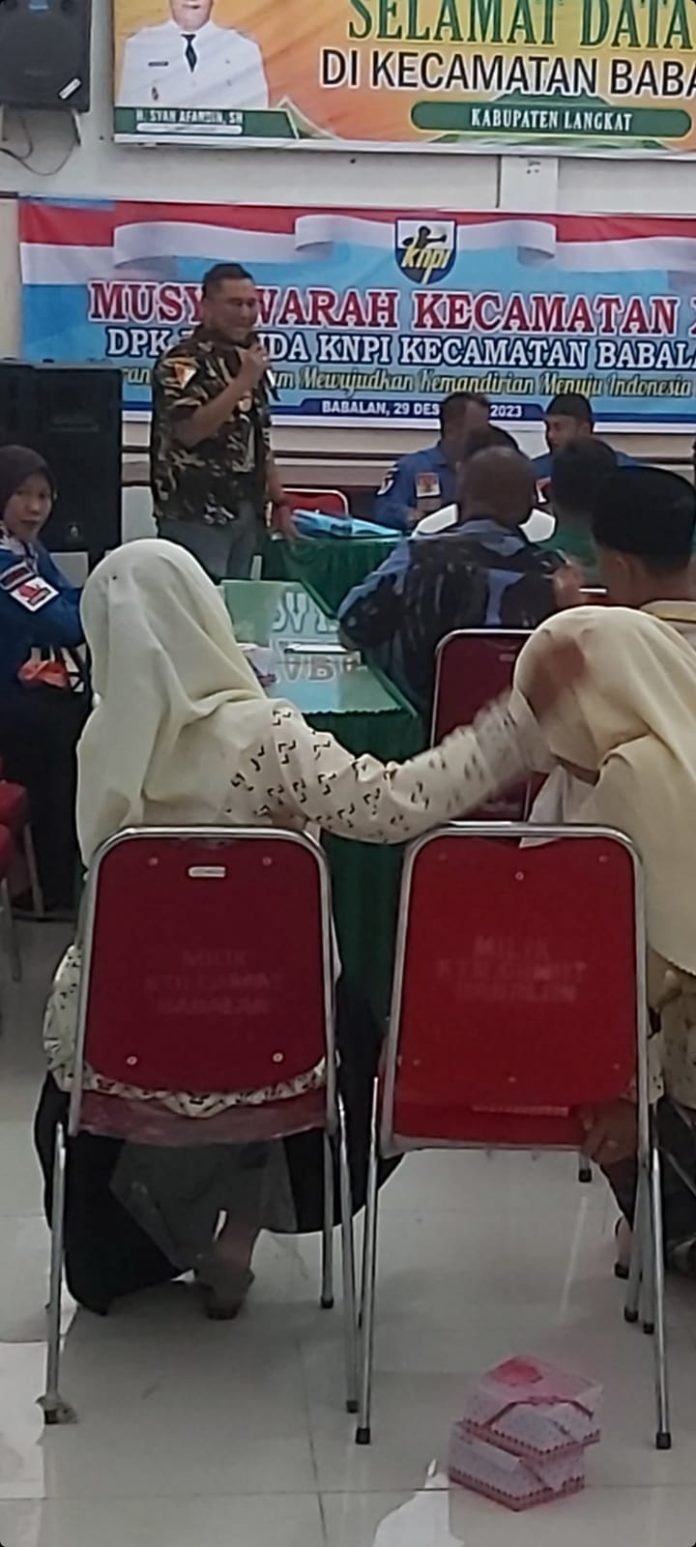 Wongso Sutowo Terpilih Secara Aklamasi Ketua KNPI Babalan