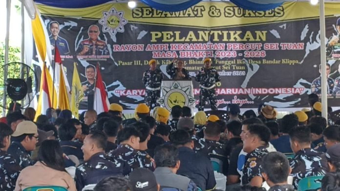 H Wagirin Arman Hadiri Pelantikan AMPI Rayon Kecamatan Percut Seituan