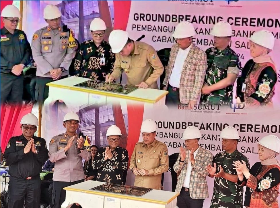 Bank Sumut Laksanakan Acara Groundbreaking Pembangunan KCP Salak di Kabupaten Pakpak Bharat