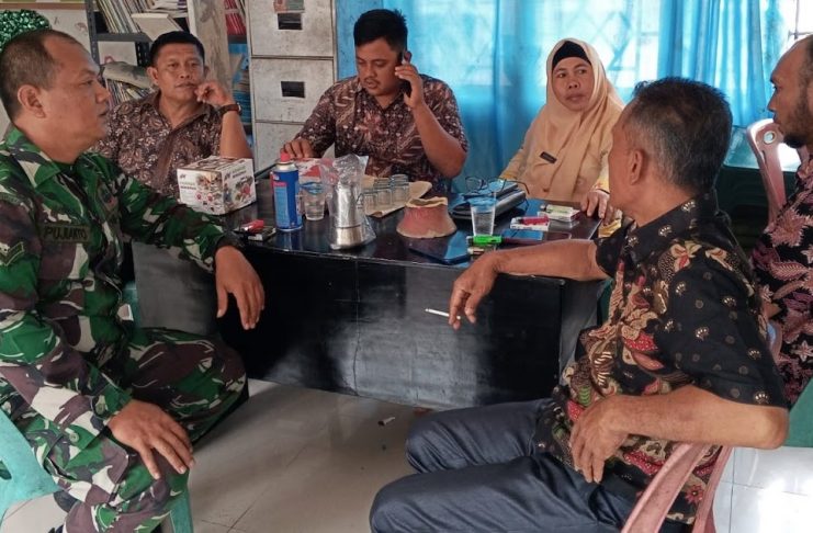 Pencurian buah sawit Semakin memarak, Koramil 05/BD Mengadakan Rapat Dengan Aparat Desa