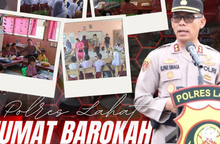 Wujudkan Program Nasional Polres Lahat Laksanakan Serta Bagikan Makanan Gratis Ke Sekolah