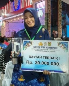 Adila Putri, Guru MAN Tebing Tinggi Raih Juara 1 MTQ Korpri Tingkat Nasional