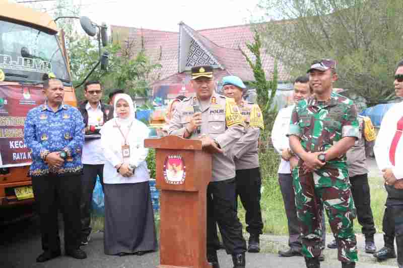 Kapolres Simalungun Awasi Distribusi Logistik Pilkada, 2.007 Kotak Suara Dikirim ke 32 Kecamatan