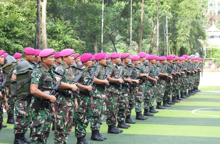 Antisipasi Bangsit Pilkada, Prajurit Yonmarhanlan II Padang Laksanakan Apel Siaga